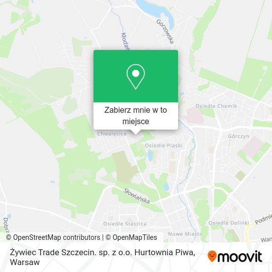 Mapa Żywiec Trade Szczecin. sp. z o.o. Hurtownia Piwa