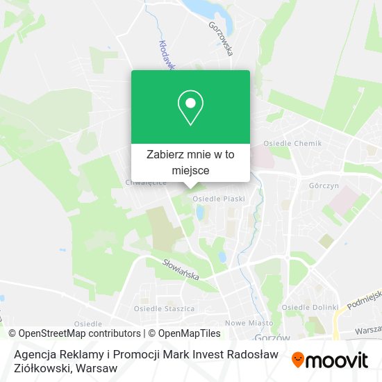 Mapa Agencja Reklamy i Promocji Mark Invest Radosław Ziółkowski