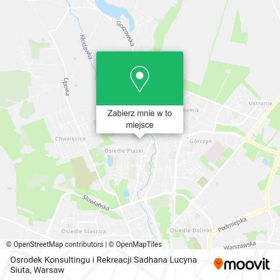 Mapa Osrodek Konsultingu i Rekreacji Sadhana Lucyna Siuta