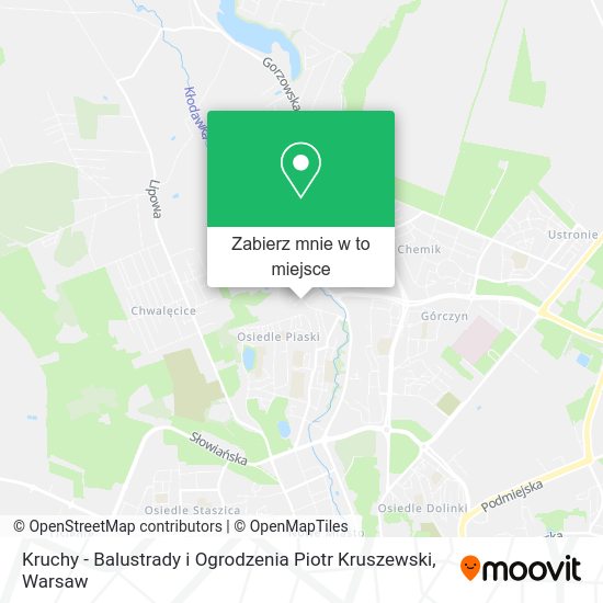 Mapa Kruchy - Balustrady i Ogrodzenia Piotr Kruszewski