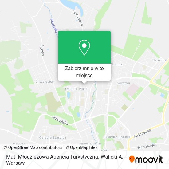 Mapa Mat. Młodzieżowa Agencja Turystyczna. Walicki A.