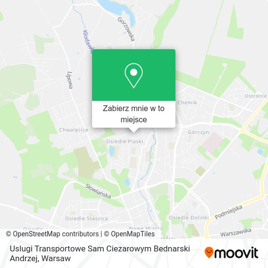 Mapa Uslugi Transportowe Sam Ciezarowym Bednarski Andrzej