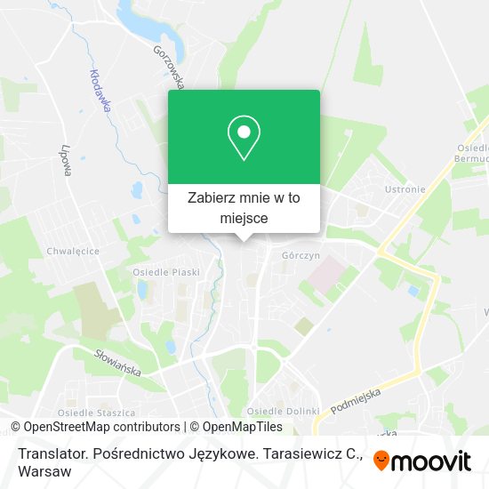 Mapa Translator. Pośrednictwo Językowe. Tarasiewicz C.