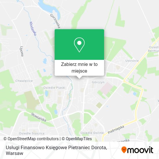 Mapa Usługi Finansowo Księgowe Pietraniec Dorota