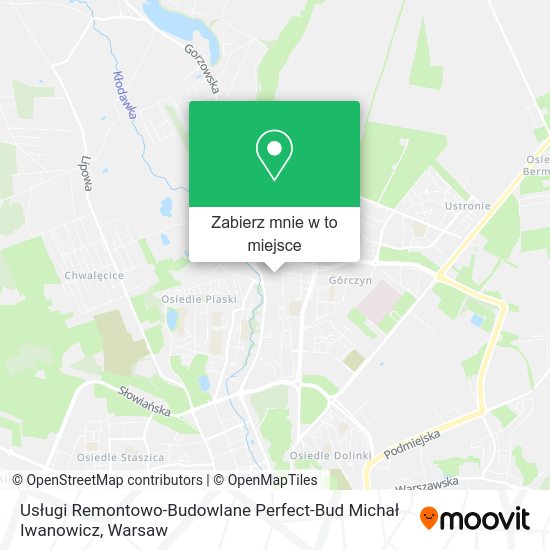 Mapa Usługi Remontowo-Budowlane Perfect-Bud Michał Iwanowicz