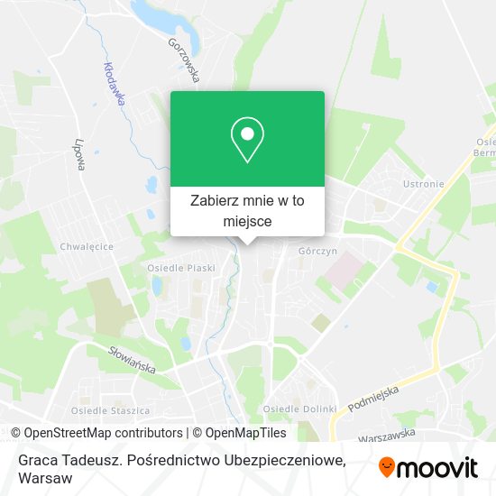 Mapa Graca Tadeusz. Pośrednictwo Ubezpieczeniowe