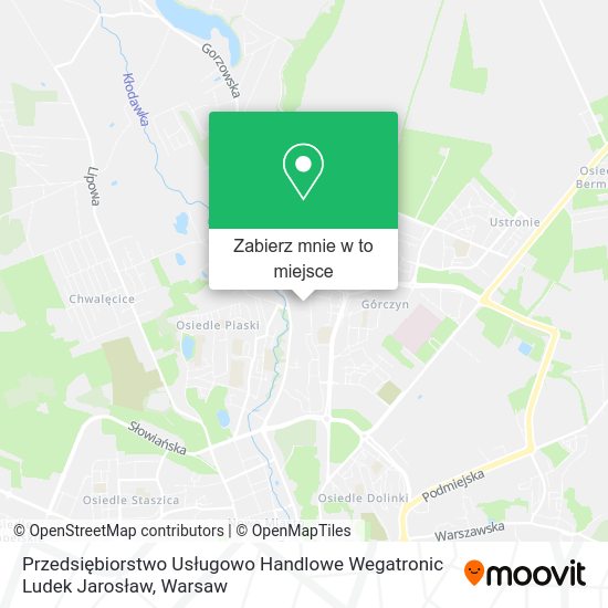 Mapa Przedsiębiorstwo Usługowo Handlowe Wegatronic Ludek Jarosław