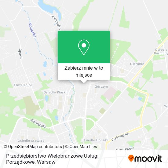 Mapa Przedsiębiorstwo Wielobranżowe Usługi Porządkowe