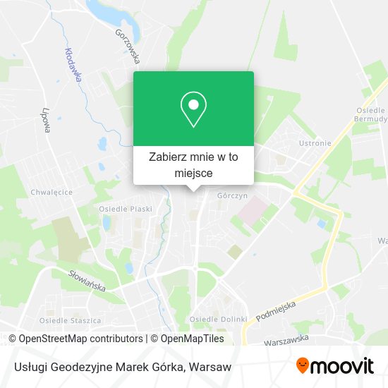 Mapa Usługi Geodezyjne Marek Górka