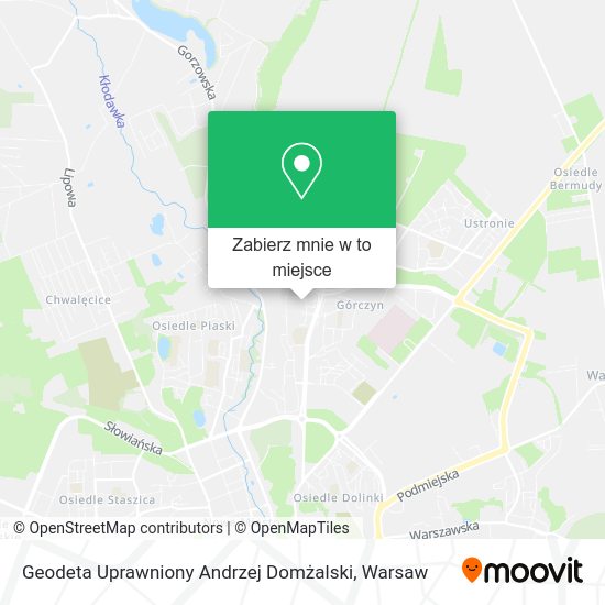 Mapa Geodeta Uprawniony Andrzej Domżalski