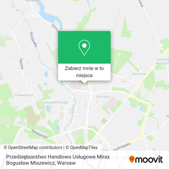 Mapa Przedsiębiorstwo Handlowo Usługowe Mirax Bogusław Miszewicz