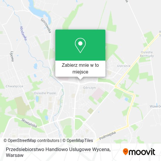 Mapa Przedsiebiorstwo Handlowo Uslugowe Wycena