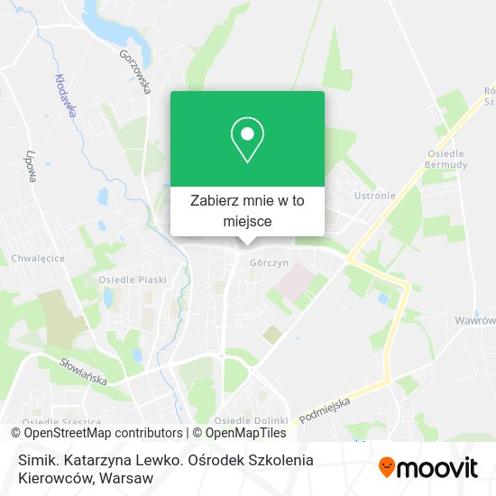 Mapa Simik. Katarzyna Lewko. Ośrodek Szkolenia Kierowców