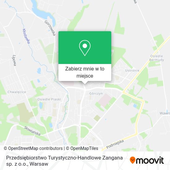 Mapa Przedsiębiorstwo Turystyczno-Handlowe Zangana sp. z o.o.