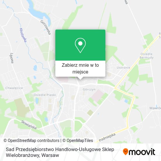 Mapa Sad Przedsiębiorstwo Handlowo-Usługowe Sklep Wielobranżowy