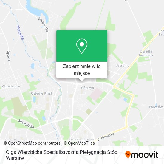 Mapa Olga Wierzbicka Specjalistyczna Pielęgnacja Stóp