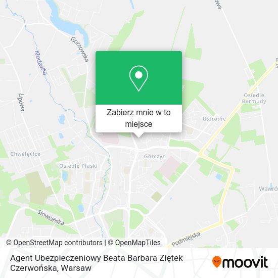 Mapa Agent Ubezpieczeniowy Beata Barbara Ziętek Czerwońska