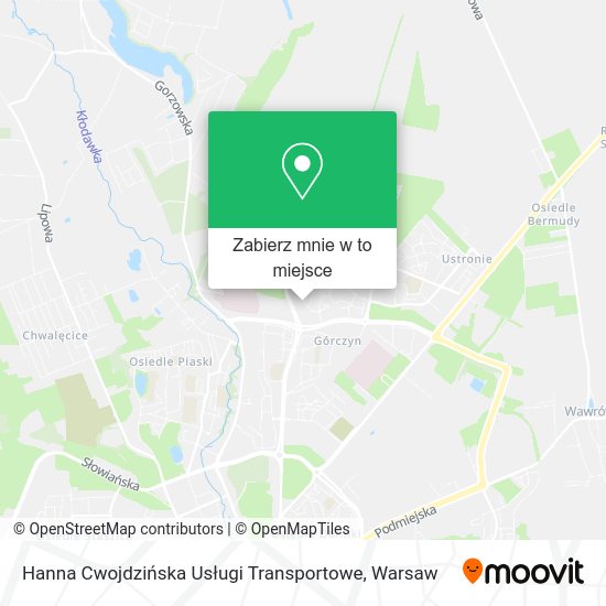 Mapa Hanna Cwojdzińska Usługi Transportowe