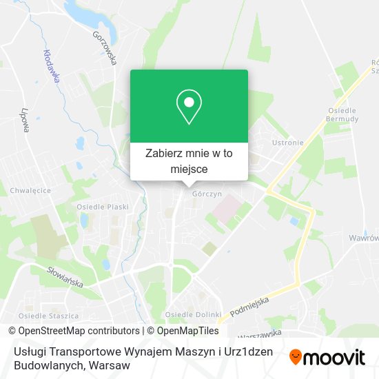 Mapa Usługi Transportowe Wynajem Maszyn i Urz1dzen Budowlanych