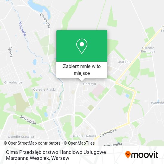 Mapa Olma Przedsiębiorstwo Handlowo Usługowe Marzanna Wesołek