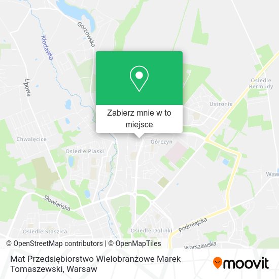 Mapa Mat Przedsiębiorstwo Wielobranżowe Marek Tomaszewski