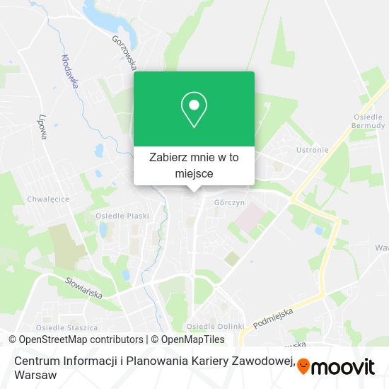 Mapa Centrum Informacji i Planowania Kariery Zawodowej