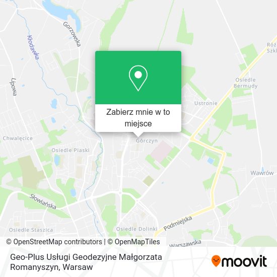 Mapa Geo-Plus Usługi Geodezyjne Małgorzata Romanyszyn