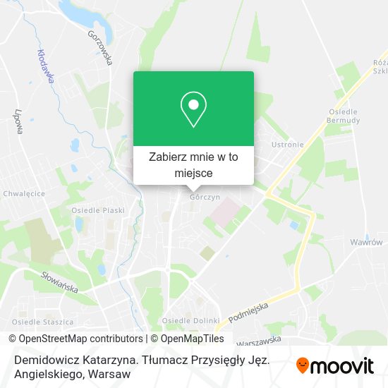 Mapa Demidowicz Katarzyna. Tłumacz Przysięgły Jęz. Angielskiego