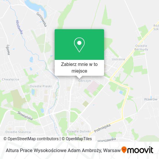 Mapa Altura Prace Wysokościowe Adam Ambroży