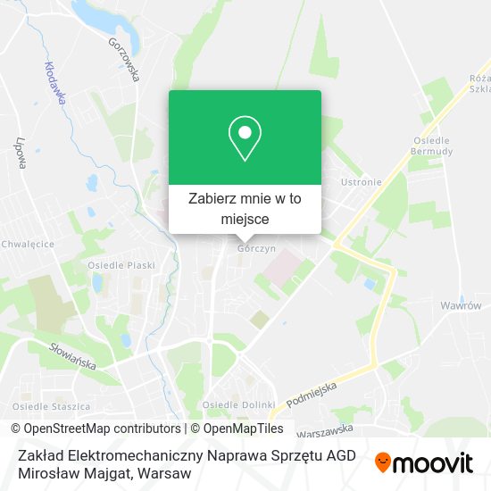 Mapa Zakład Elektromechaniczny Naprawa Sprzętu AGD Mirosław Majgat