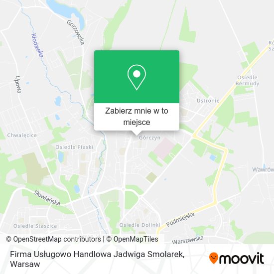 Mapa Firma Usługowo Handlowa Jadwiga Smolarek