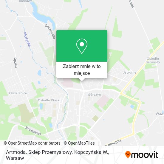 Mapa Artmoda. Sklep Przemysłowy. Kopczyńska W.