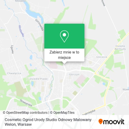 Mapa Cosmetic Ogrod Urody Studio Odnowy Malowany Welon