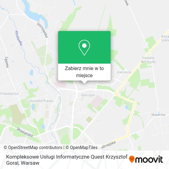 Mapa Kompleksowe Usługi Informatyczne Quest Krzysztof Goral