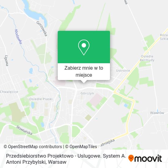 Mapa Przedsiebiorstwo Projektowo - Uslugowe. System A. Antoni Przybylski