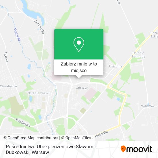 Mapa Pośrednictwo Ubezpieczeniowe Sławomir Dubkowski