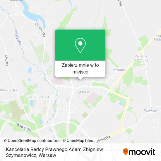 Mapa Kancelaria Radcy Prawnego Adam Zbigniew Szymanowicz