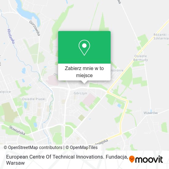 Mapa European Centre Of Technical Innovations. Fundacja