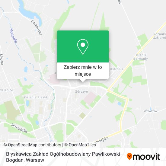 Mapa Błyskawica Zakład Ogólnobudowlany Pawlikowski Bogdan