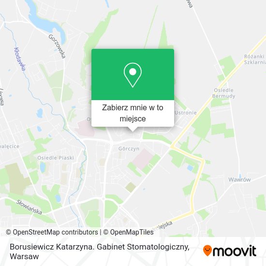 Mapa Borusiewicz Katarzyna. Gabinet Stomatologiczny