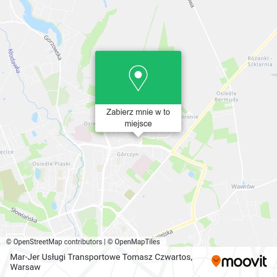 Mapa Mar-Jer Usługi Transportowe Tomasz Czwartos