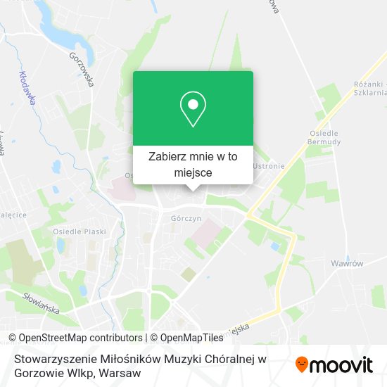 Mapa Stowarzyszenie Miłośników Muzyki Chóralnej w Gorzowie Wlkp