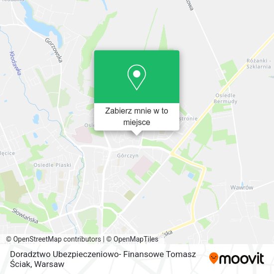 Mapa Doradztwo Ubezpieczeniowo- Finansowe Tomasz Ściak