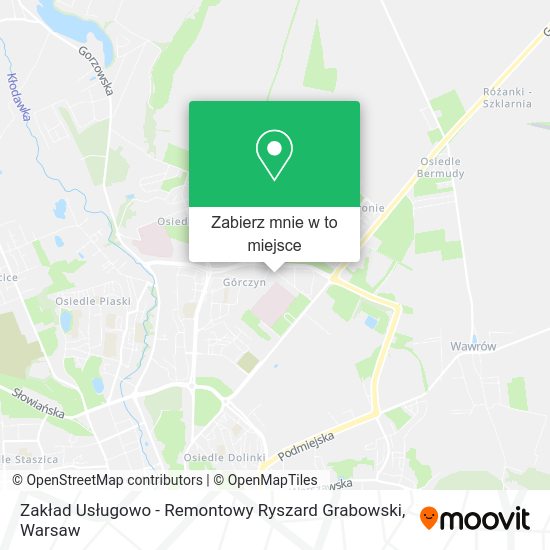 Mapa Zakład Usługowo - Remontowy Ryszard Grabowski