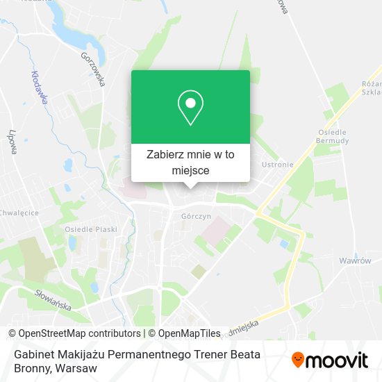 Mapa Gabinet Makijażu Permanentnego Trener Beata Bronny