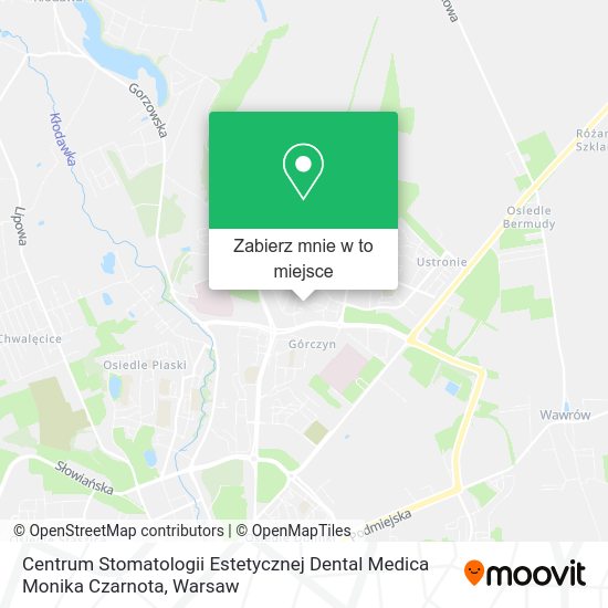 Mapa Centrum Stomatologii Estetycznej Dental Medica Monika Czarnota