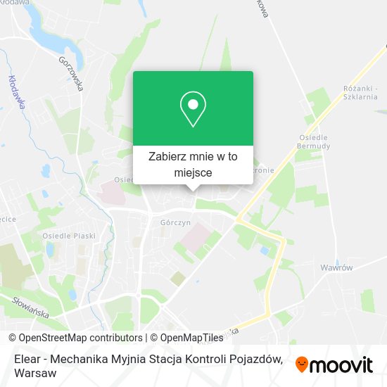 Mapa Elear - Mechanika Myjnia Stacja Kontroli Pojazdów