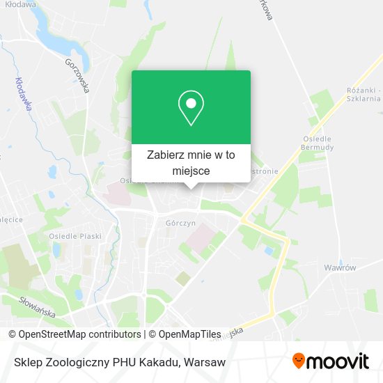 Mapa Sklep Zoologiczny PHU Kakadu