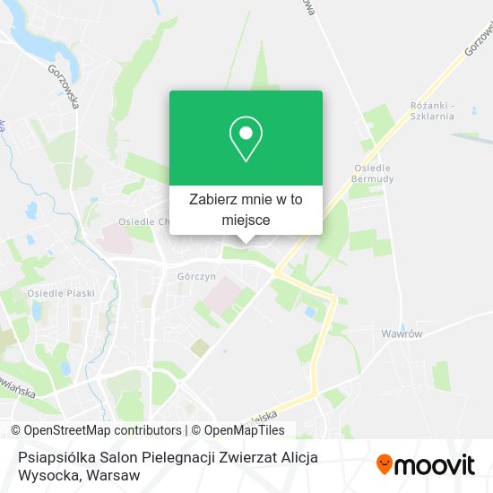 Mapa Psiapsiólka Salon Pielegnacji Zwierzat Alicja Wysocka