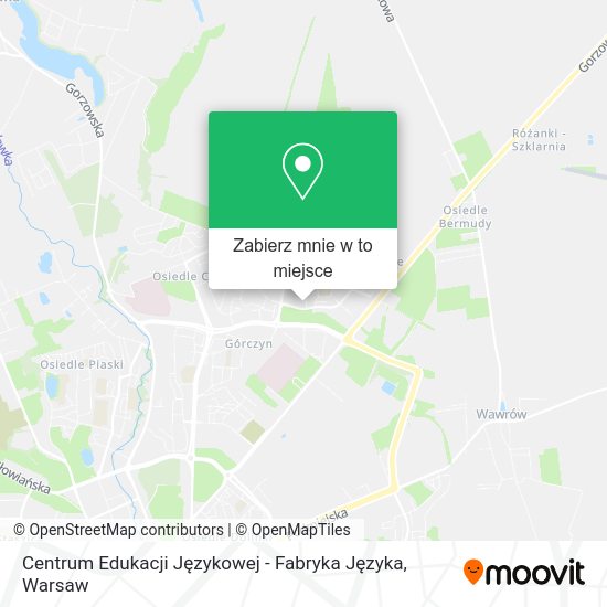 Mapa Centrum Edukacji Językowej - Fabryka Języka